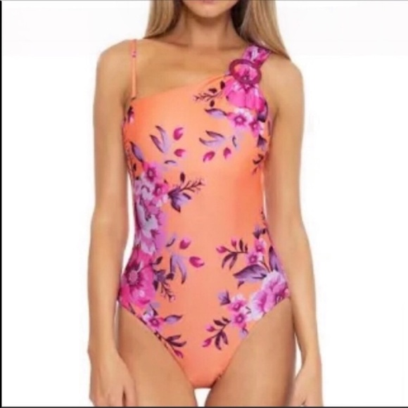 NWT Becca by Rebecca Virtue In Full Bloom Arabella 1 Piece Swimsuit NWT - Size M - Picture 3 of 9